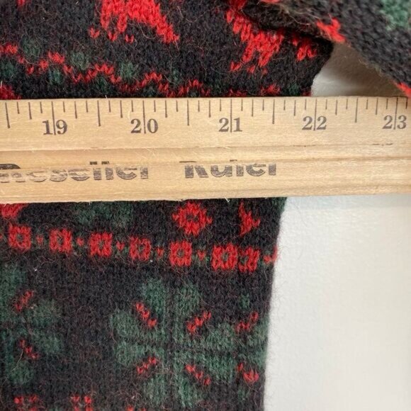 VTG Astrifa Womens Size 42 Wool Embroidered Christmas Cardigan Sweater Red Green - Picture 7 of 14